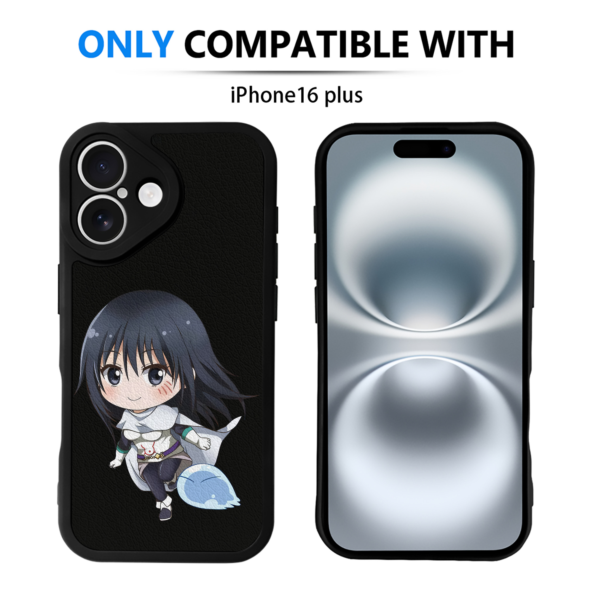（画像用） 転スラ Regarding Reincarnated to Slime 【iPhone 16シリーズ対応】シリコンスマホケース（レザー調） 材質：シリコン